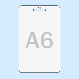 Etui na identyfikatory formatu A6, pionowe, twarde PVC, z otworem typu euro 