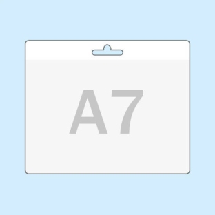 Etui na identyfikatory formatu A7, poziome, z otworem typu euro 