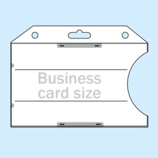 Kieszonki na identyfikatory o rozmiarze karty kredytowej, z twardego plastiku, z okrągłym otworem i euro 