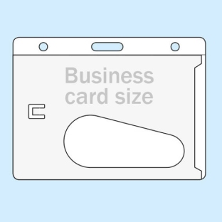 Etui na identyfikatory o rozmiarze karty kredytowej, z twardego plastiku, 2 okrągłe i 1 podłużny otwór 