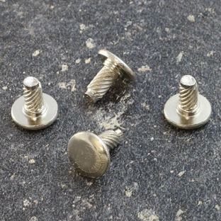 Śruby introligatorskie wciskane, 8 mm, z przedłużeniem 1 mm, niklowane 