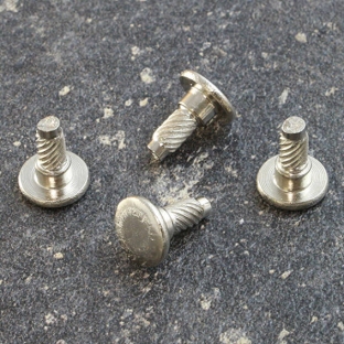 Śruby introligatorskie wciskane, 8 mm, z przedłużeniem 3 mm, niklowane 