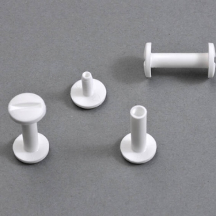 Plastikowe śruby introligatorskie, 15 mm | biały