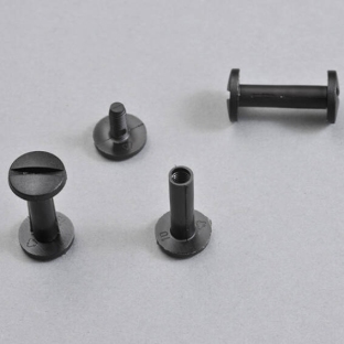 Plastikowe śruby introligatorskie, 20 mm | czarny