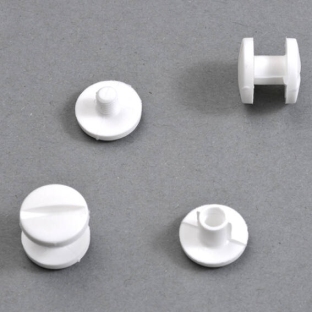 Plastikowe śruby introligatorskie, 5 mm | biały
