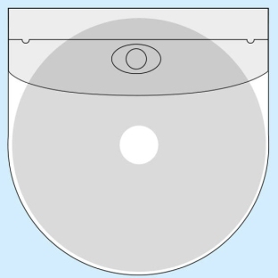 Kieszonki na CD, samoprzylepne, zaokrąglone z klapką 