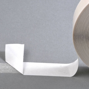Dwustronna papierowo-włókninowa taśma klejąca z listkiem fingerlift, bardzo mocno przyczepna, VS09-FL 18 mm | 50 m