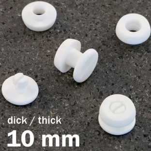 Nity plastikowe biały | 10 mm