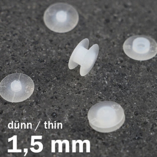 Nity zatrzaskowe plastikowe przezroczysty | 1.5 mm