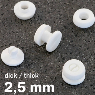 Nity plastikowe biały | 2.5 mm