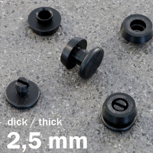 Nity plastikowe czarny | 2.5 mm