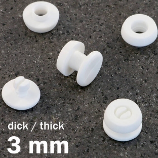 Nity plastikowe biały | 3 mm