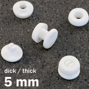 Nity plastikowe biały  | 5 mm