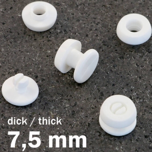 Nity plastikowe biały  | 7.5 mm
