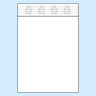 Torebki strunowe, folia PE 50 µm | 75 x 90 mm