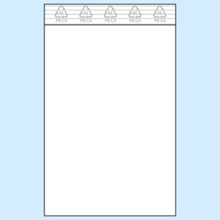 Torebki strunowe, folia PE 50 µm | 120 x 170 mm