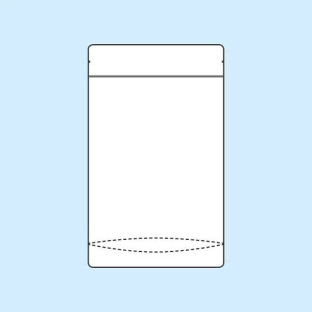 Torebki stojące, materiał PET, ALU, PE 85 x 140 mm | biały
