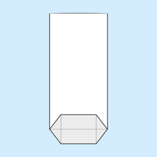 Torebki krzyżowe, folia OPP 125 x 250 mm 