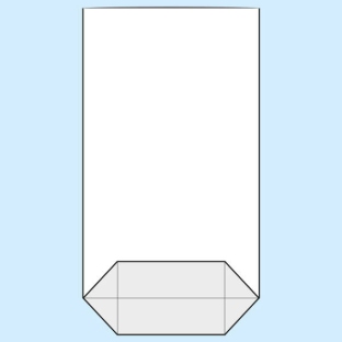 Torebki krzyżowe, folia OPP 230 x 375 mm 