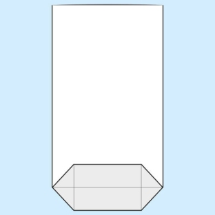 Torebki krzyżowe, folia OPP 230 x 375 mm