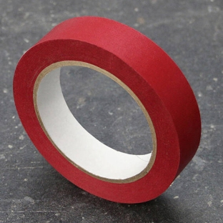 Taśma introligatorska grzbietowa w najlepszej cenie, specjalny papier, struktura lnu czerwony | 25 mm