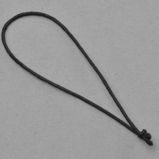 Gumka tekstylna z węzełkiem 100 mm | czarny 