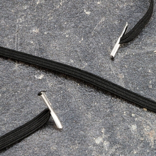Gumka introligatorska płaska 230 mm z dwoma metalowymi zakuwkami, kolor czarny 