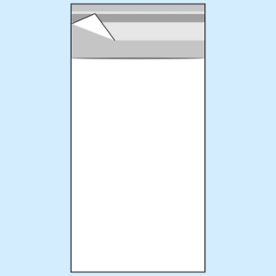 Torebki z klapką, folia OPP 80 x 160 mm 