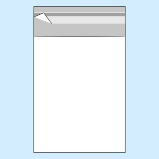 Torebki z klapką, folia OPP 110 x 170 mm 