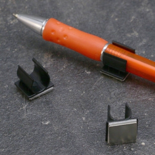 Uchwyt na długopis, 12 x 15 mm, magnetyczny, kolor czarny 