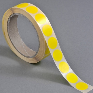 Kolorowe kółka samoprzylepne, żółty  | 13 mm