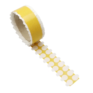 Kółka samoprzylepne, dwustronne, PET, klej trwały/trwały 15 mm | 1000 szt