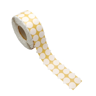 Kółka samoprzylepne, dwustronne, PET, klej trwały/trwały 30 mm | 5000 szt