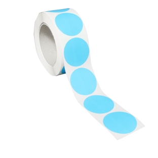 Kolorowe papierowe kółka samoprzylepne jasnoniebieski | 40 mm
