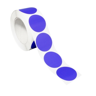 Kolorowe papierowe kółka samoprzylepne ciemnoniebieski | 40 mm