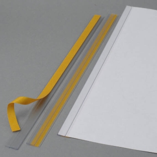 Listwy wsuwane A4, kolor przezroczysty, samoprzylepne, 1 mm 