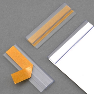 Listwy wsuwane 50 mm, kolor przezroczysty, samoprzylepne, 1 mm 