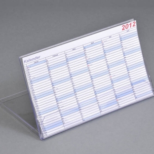 Stojaki do kalendarzy, format panoramiczny, 111 x 190 x 7 mm, kolor przezroczysty 