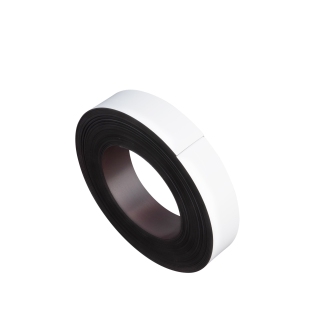 Kolorowa taśma magnetyczna 30 mm | biały  | 10 m | 1 mm