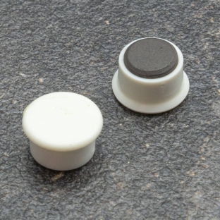 Magnes biurowy, okrągły 13 mm | biały