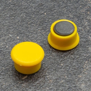 Magnes biurowy, okrągły 13 mm | żółty