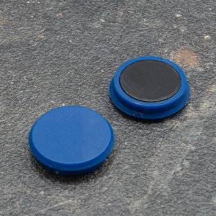 Magnes biurowy, okrągły 24 mm | niebieski