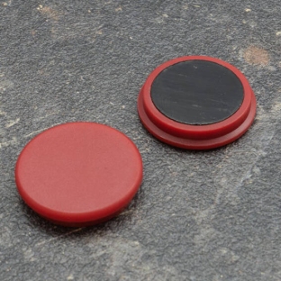 Magnes biurowy, okrągły 32 mm | czerwony