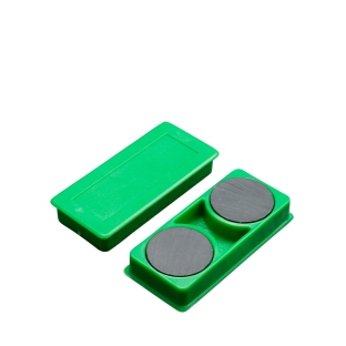 Magnes biurowy, prostokątny 50 x 23 mm  | zielony 