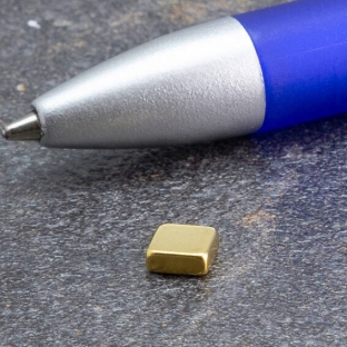 Magnesy neodymowe sztabkowe, pozłacane 5 x 5 mm  | 2 mm