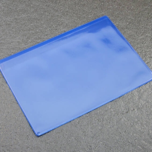 Kieszonki magnetyczne dla formatu A4, z 1 paskiem magnetycznym, otwarty długi bok, kolor niebieski 