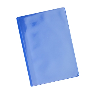 Kieszonki magnetyczne dla formatu A4, z 1 paskiem magnetycznym, otwarty długi bok, kolor niebieski 