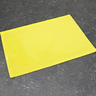 Kieszonki magnetyczne dla formatu A4, z 1 paskiem magnetycznym, otwarty długi bok, kolor żółty 