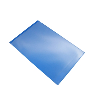Kieszonki magnetyczne dla formatu A4, z 1 paskiem magnetycznym, otwarty krótki bok, PP, kolor niebieski 