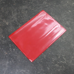 Kieszonki magnetyczne dla formatu A5, z 1 paskiem magnetycznym, otwarty długi bok, kolor czerwony 
